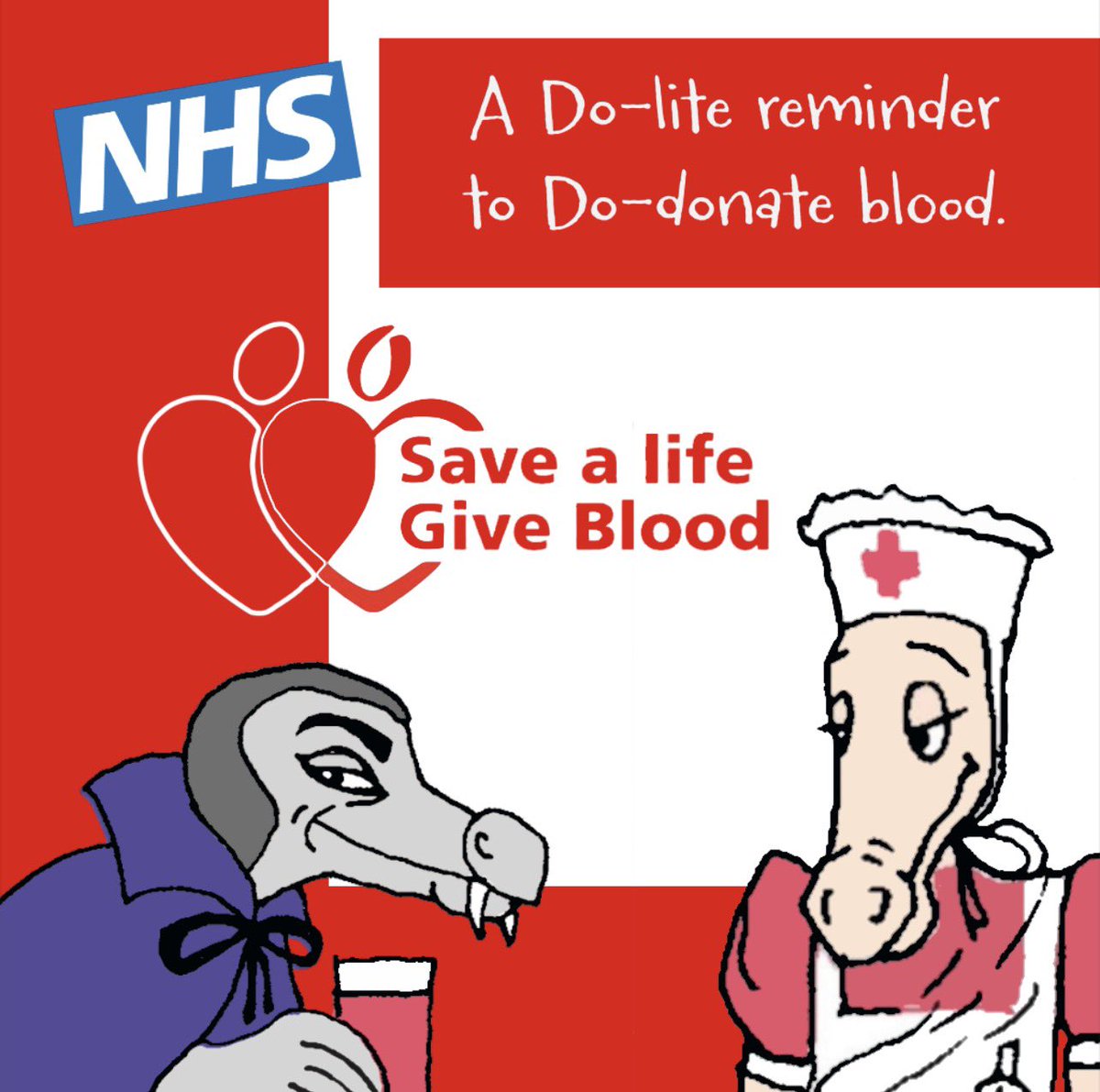 A Do-lite reminder to Do-donate blood 🩸 🦤
No pressure - but if you like to donate blood, here’s a little reminder to book your next session. 

Be a superhero, save a life, Do-donate. 
And you get a free choccy biccy! 

blood.co.uk 🛍️