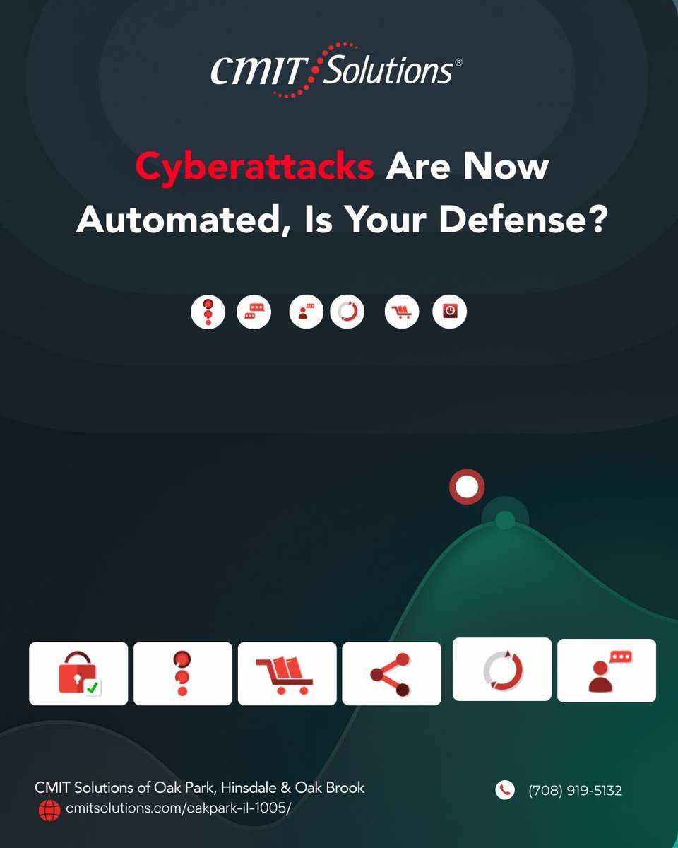 Threat actors now use automation to breach systems in minutes. CMIT deploys EDR, threat detection, and real-time response tools to fight fire with fire. Visit cmitsolutions.com/oakpark-il-100… or call (708) 919-5132 #cmitsolutions #AIDrivenSecurity #EDRProtectionLayer #HinsdaleTechDefense