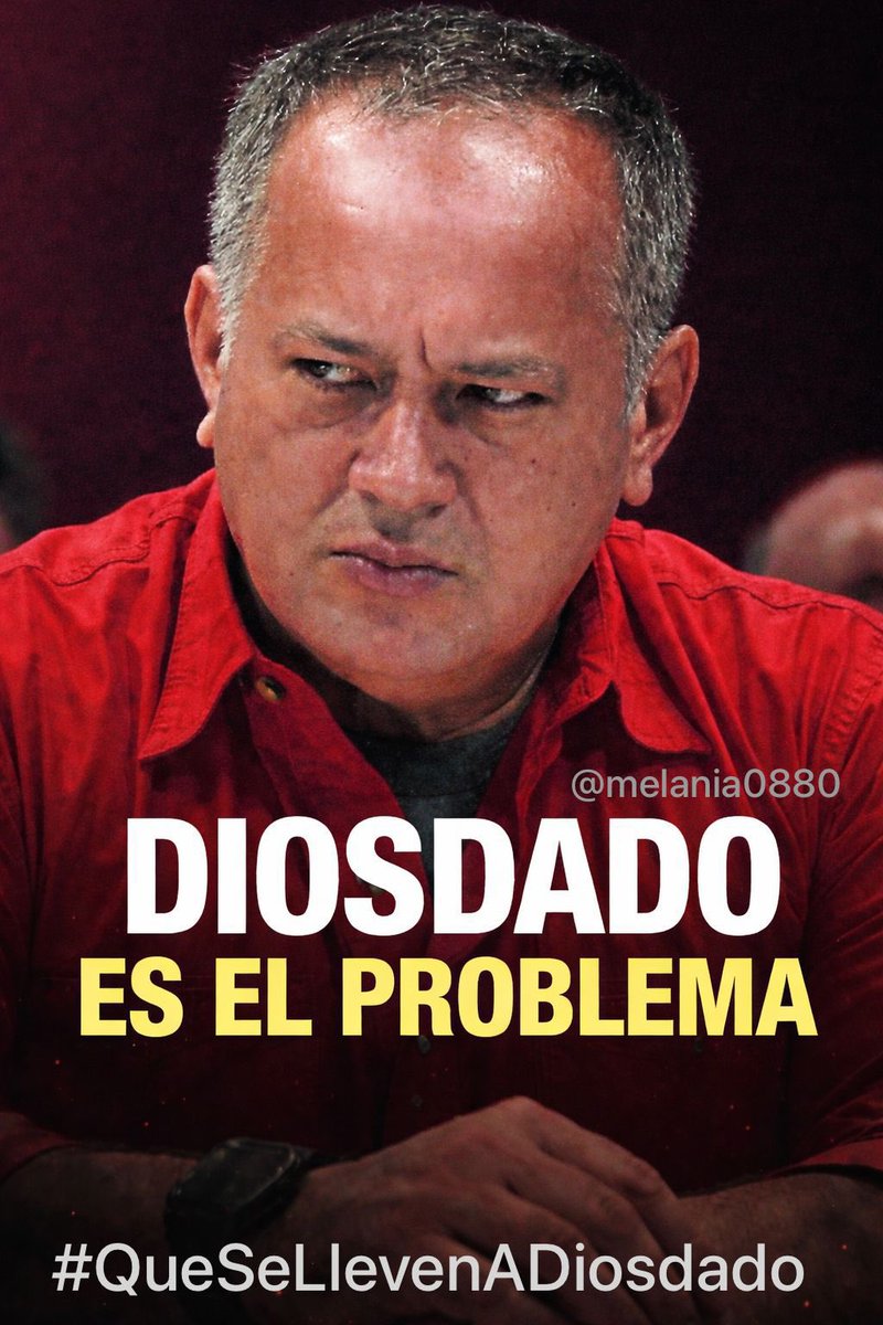 Mientras él tenga poder,
Venezuela no tendrá paz.

Así de simple.

Diosdado es el problema.
#QueSeLlevenADiosdado