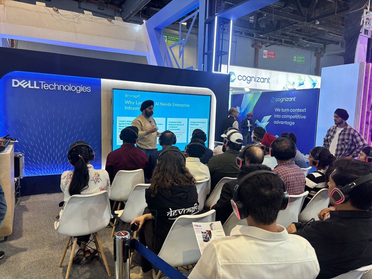 DevnagriAI's tweet photo. Day 5 at Bharat Mandapam, the momentum only kept building.
Anticipating the momentum and the partnerships taking shape. More as we close the summit.
#IndiaAIImpactSummit #AIforBharat #MultilingualAI #DevnagriAI #IndiaAIImpactSummit2026 https://t.co/rQx5fFG4qa