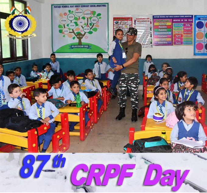 WasimAk92986184's tweet photo. With   a deep sense of pride and gratitude, our salute to the brave hearts on the   occasion of #CRPF parade. #CRPFDay, #87thCRPFDayParade, #CRPF https://t.co/fcPzbpvT6V