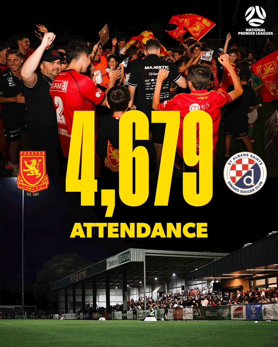 NPLAustralia's tweet image. Well done to the Preston and Dinamo fans who came out to support #NPLVIC football on a Friday night 👏 

The @AusChampionship Foundation Club secured back-to-back wins to start their #NPL season with a 3-0 victory over St Albans 🔥 

📸: surbevskiphotography / Instagram
