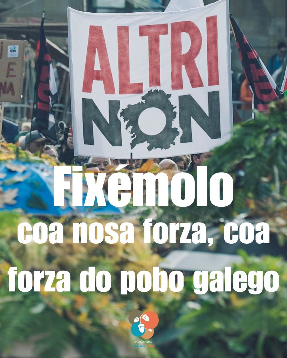 1/3 Coa forza de todas nós!
A Xunta anunciou hoxe o arquivo do proxecto de Altri na Ulloa. Desde a Plataforma Ulloa Viva acollemos este anuncio con toda a cautela, mais con grande ledicia, logo do traballo e da implicación de milleiras de veciñas e veciños e de todo o pobo galego
