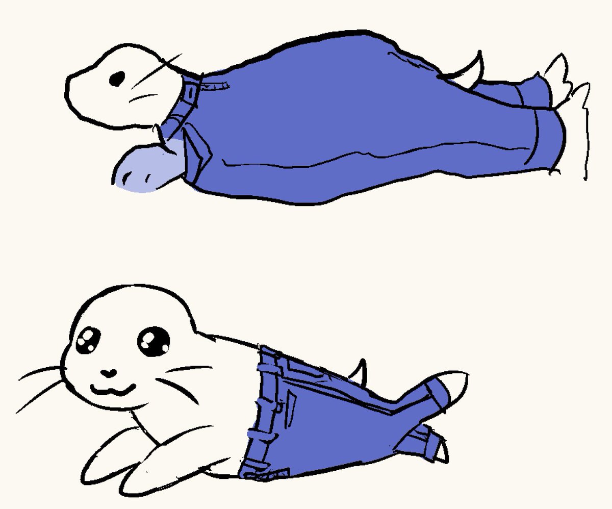 my husband and I were musing about how a seal would wear jeans.
#sealtwt