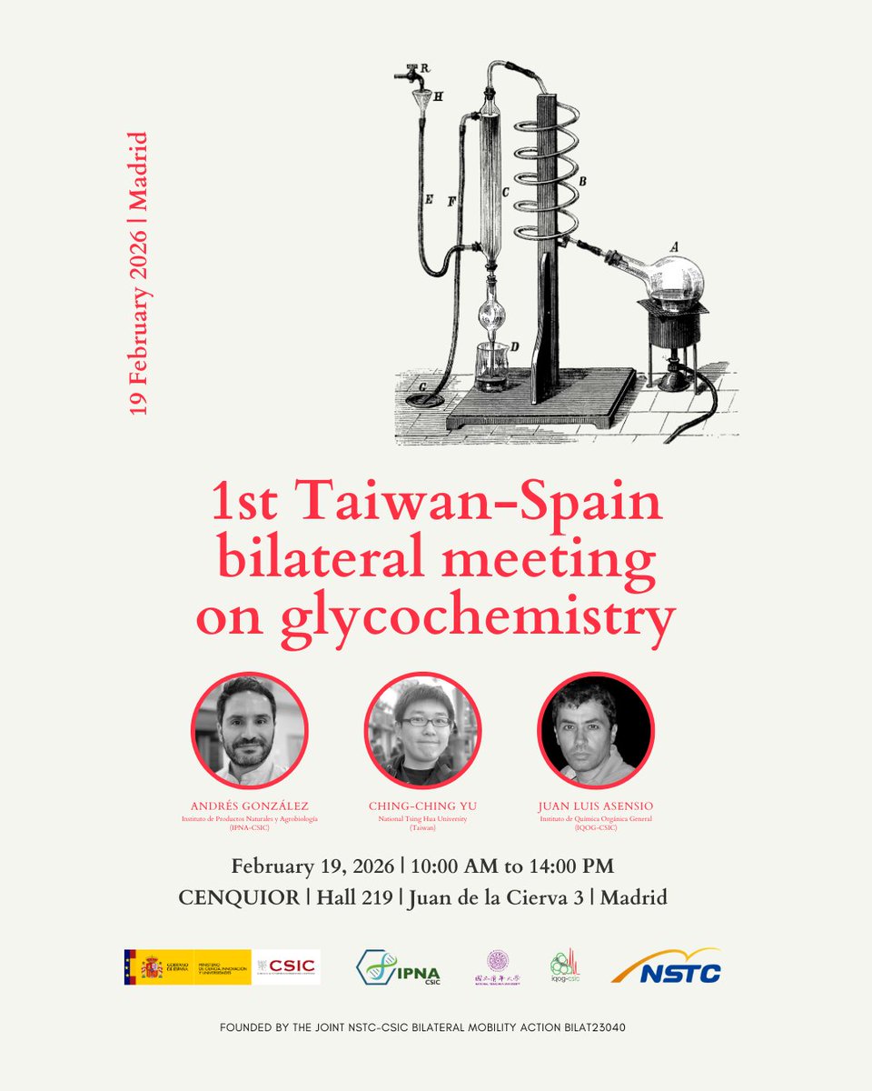 ipnacsic's tweet photo. Ayer se celebró en Madrid el I Taiwan–Spain Bilateral Meeting on Glycochemistry, clausura de la acción NSTC-@CSIC BILAT23040

#IPNA, @IQOG_CSIC y @NTHU_TAIWAN presentaron avances en el estudio de los azúcares clave del reconocimiento molecular https://t.co/dIIsFVhkBX