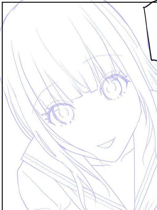 原稿やってます!下描きとペン入れ… 一番面白いのはこの義妹はベタ髪ヒロインなんだよね …どうしよう全部髪の毛の線が潰れちゃう