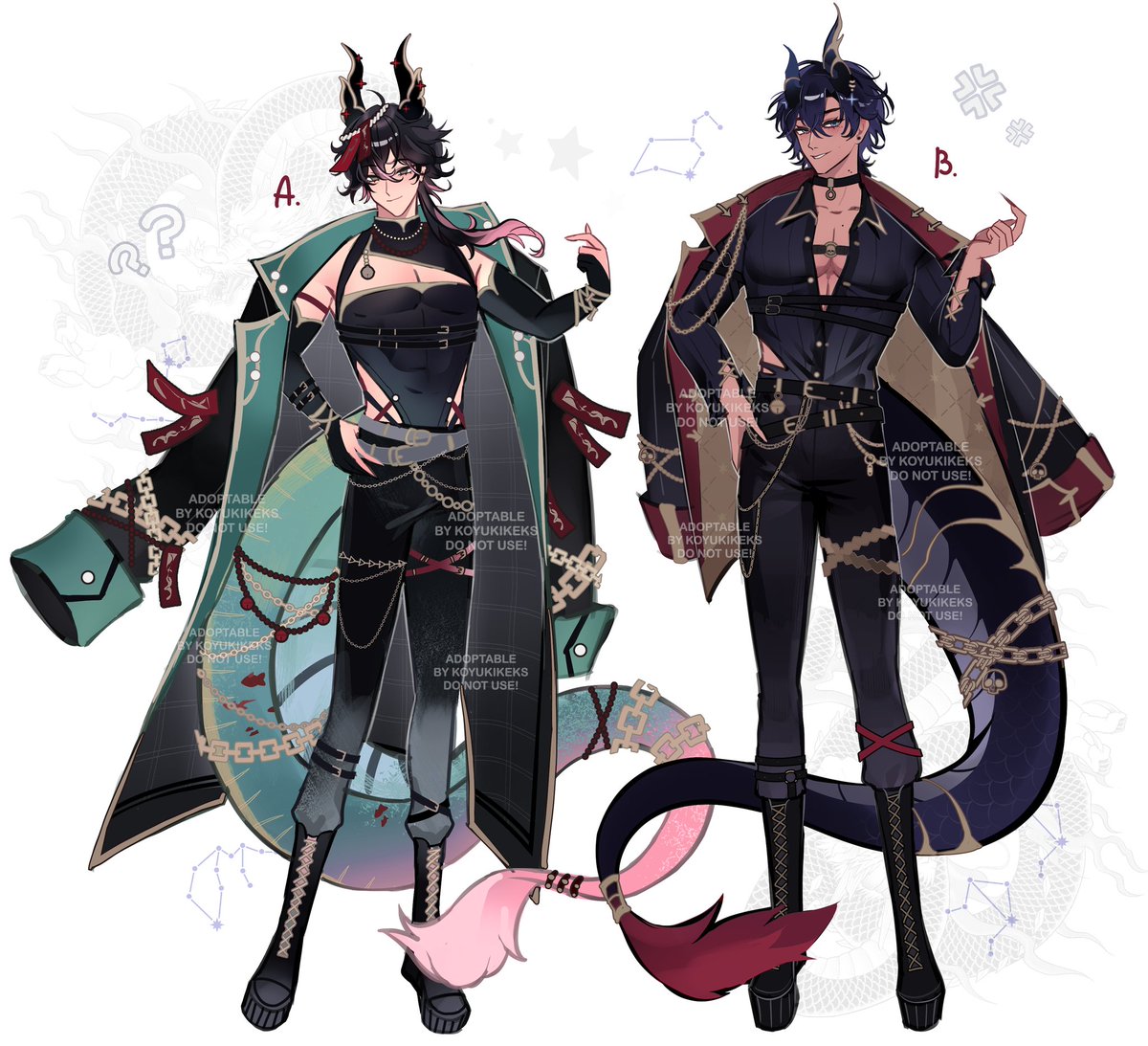 🦜💎 𝘼 𝙏𝙖𝙡𝙚 𝙤𝙛 𝙋𝙞𝙧𝙖𝙩𝙚𝙨 𝙖𝙣𝙙 𝘿𝙧𝙖𝙜𝙤𝙣𝙨 | Adoptables Set Price. ✦*٭ ⚓

RTs are very appreciated! <3 Mоre infо bеlow. (*ᴗ͈ˬᴗ͈)ꕤ*.ﾟ↓