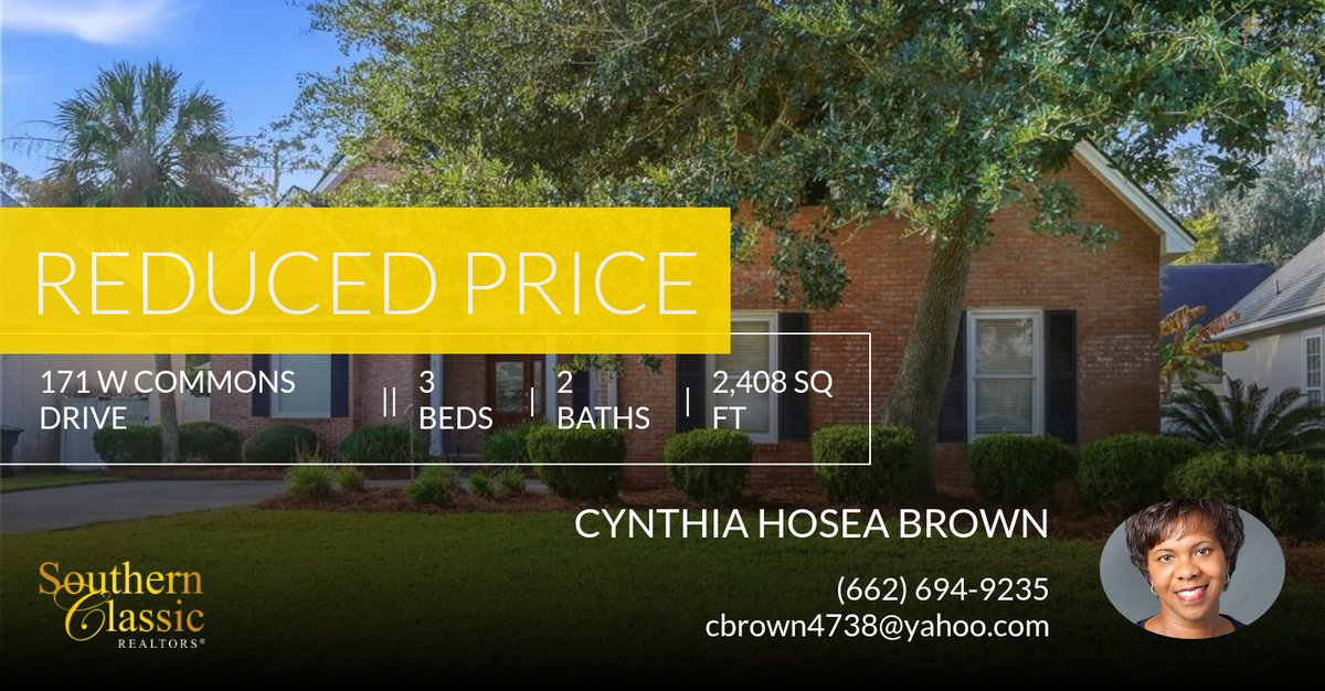cbrown4738's tweet photo. 📍 Reduced Price 📍 This recently reduced home at 171 W Commons Drive in St. Simons won't last long, so, don't wait to set up a showing! Reach out here or at (662) 694-9235 for more information! https://t.co/FtgzgFXXOa https://t.co/HSyVzR0b5y