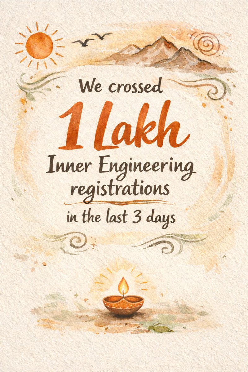 #InnerEngineering <a href="/SadhguruJV/">Sadhguru</a> 🙏🏻❤️🪷💐🎉