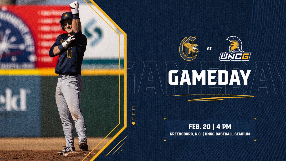 Game Day in Greensboro ⚡️

🆚 - UNC Greensboro
🏟️ - UNCG Baseball Stadium
⏰ - 4 PM
📊 - tinyurl.com/3wy83rxu

#Griffs | #MAACBaseball
