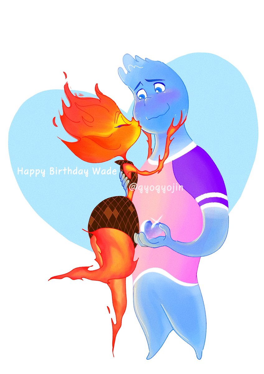 #HappyBirthdayWade
🎉🎂2/20💧
#Elemental 
#elementalfanart
