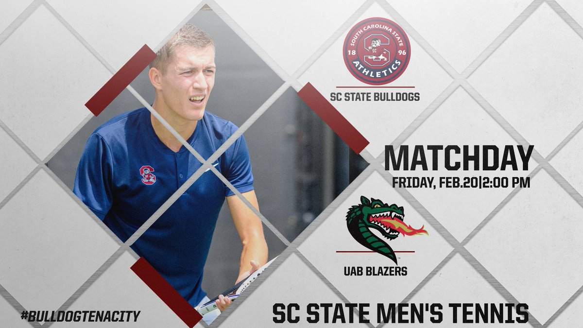 BULLDOG NATION!! If you are in the area, come out and support your SC State Men’s Tennis team as they take on host UAB Blazers in a non-conference matchup inside Hoover Met Tennis Center in Birmingham, Ala. Visit scsuathletics.com for more details.
#Bulldogtenacity