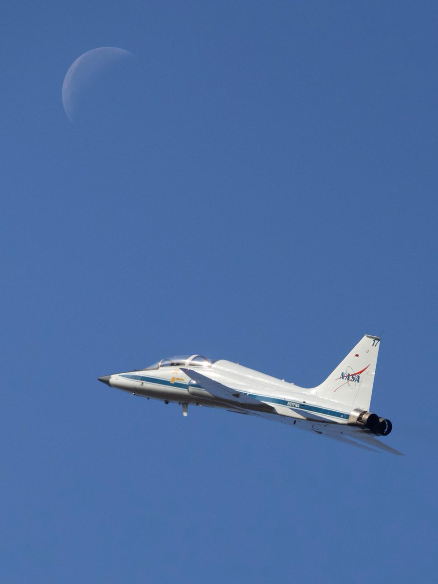 Take off before liftoff ✈️
  
<a href="/Astro_Christina/">Christina H Koch</a> and CSA (Canadian Space Agency) astronaut Jeremy Hansen take off on a training flight ahead of the Artemis II mission around the Moon.