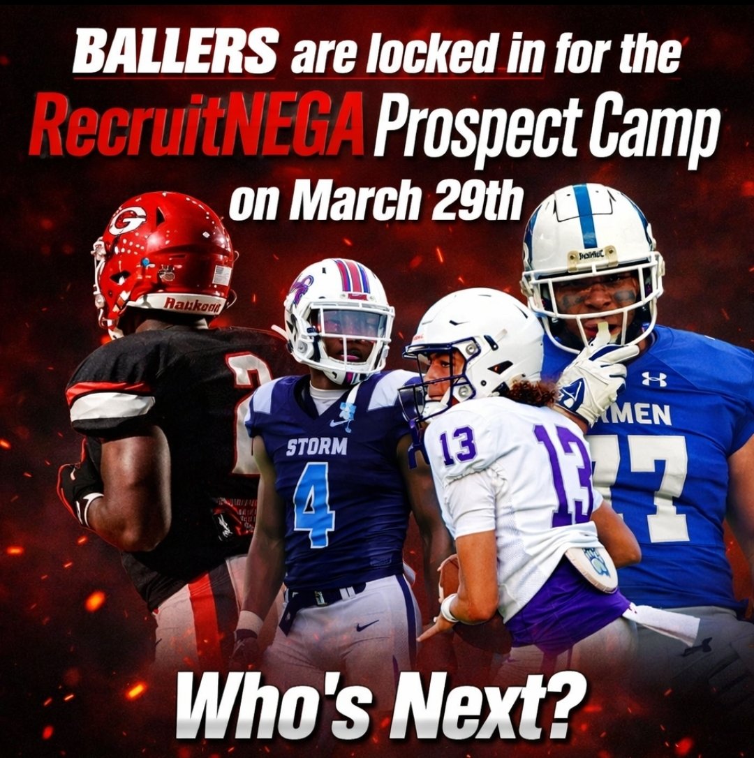 RecruitNE_GA Prospect Camp

📅 March 29, 2026
📍 Jackson County High School
👌Open to All Prospects | Classes of 2027–2030

<a href="/RecruitNE_GA/">RecruitNE_GA</a> is hosting an elite prospect camp designed to provide real exposure, verified performance data, and media coverage for serious