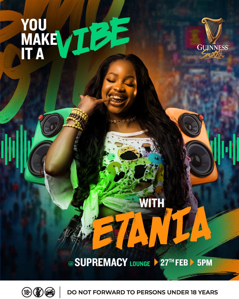You’re invited!  Come vibe with <a href="/forever_etania/">Life Of The Party🎬</a> as we enjoy the smoothest drink in town #GuinnessSmooth. See you at <a href="/SupremacyLounge/">Supremacy Lounge</a> next Friday at 5 PM!

#NextRadioUG