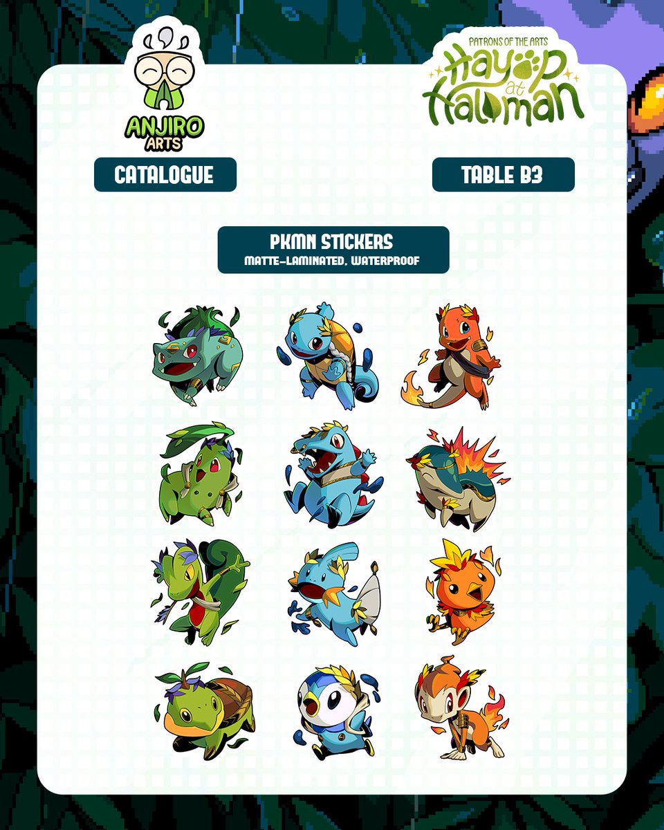 AnjiroArts's tweet photo. Sharing my #potahayopathalaman catalogue for this weekend! I'll also be having some of my previous fanart merch and prints at the side! (1/2)

See you this weekend! 📷
.
.
.
.
📌Centris Elements, QC
📌Table B3
📅 Feb 21-22, 2026
🎟️ P100 Entrance Fee https://t.co/MisCnwwQNB