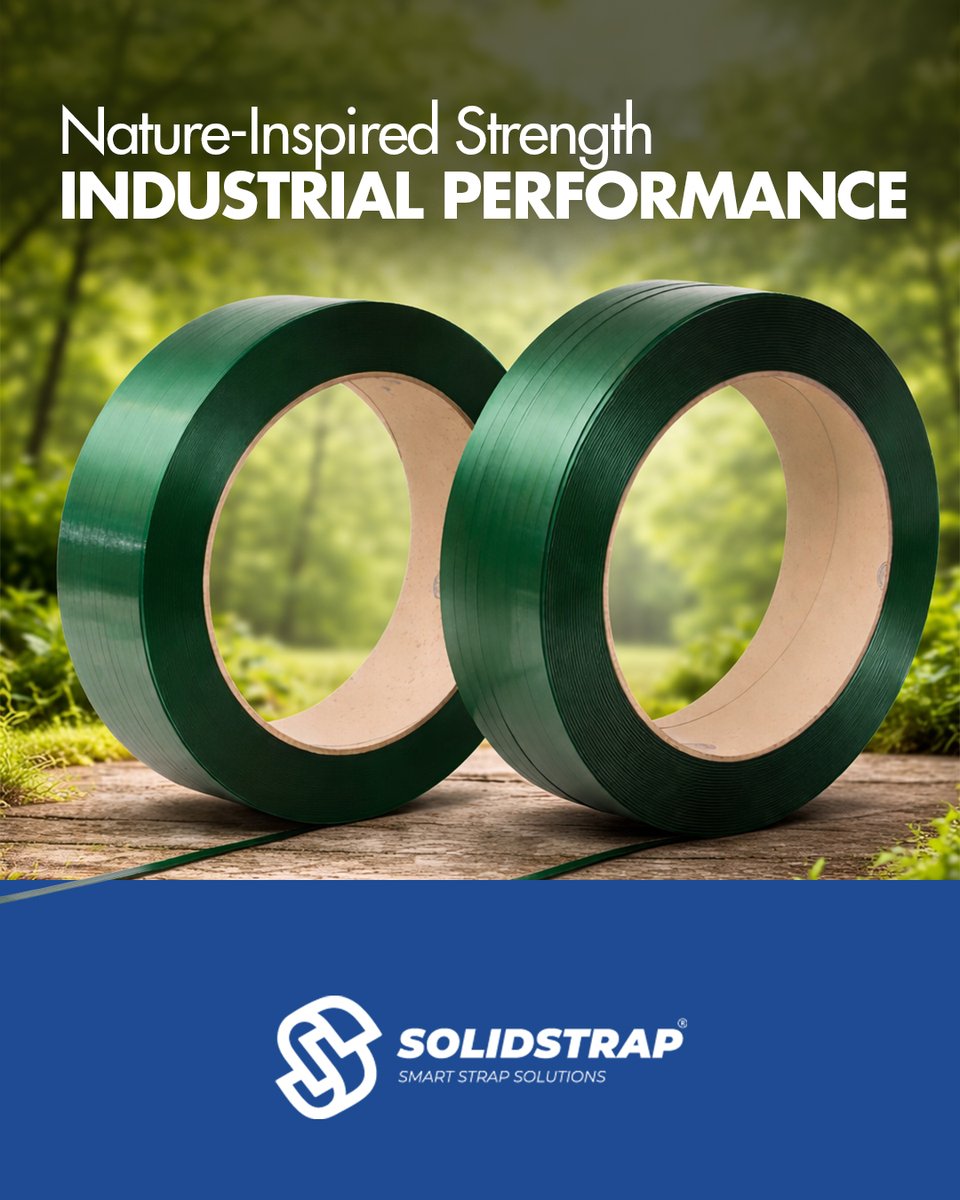 solidstrap's tweet image. Nature-Inspired Strength, Industrial Performance
Built with inspiration from nature, engineered for demanding industrial applications. Solid performance, reliable strapping, and smart solutions for secure loads every time.
#IndustrialStrapping #SmartStrapSolutions