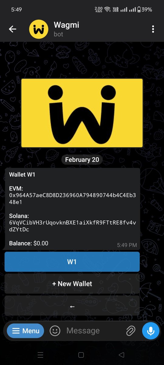 dtrofficial00's tweet photo. @wagmitradebot Wallet W1

EVM:
0x964A57aeC8D8D236960A794890744b4C4Eb348e1

Solana:
6VqVCibVH3rUqovknBXE1aiXkfR9FTtRE8fv4vdZYtDc

Balance: $0.00 https://t.co/j8eFSx8Jr1