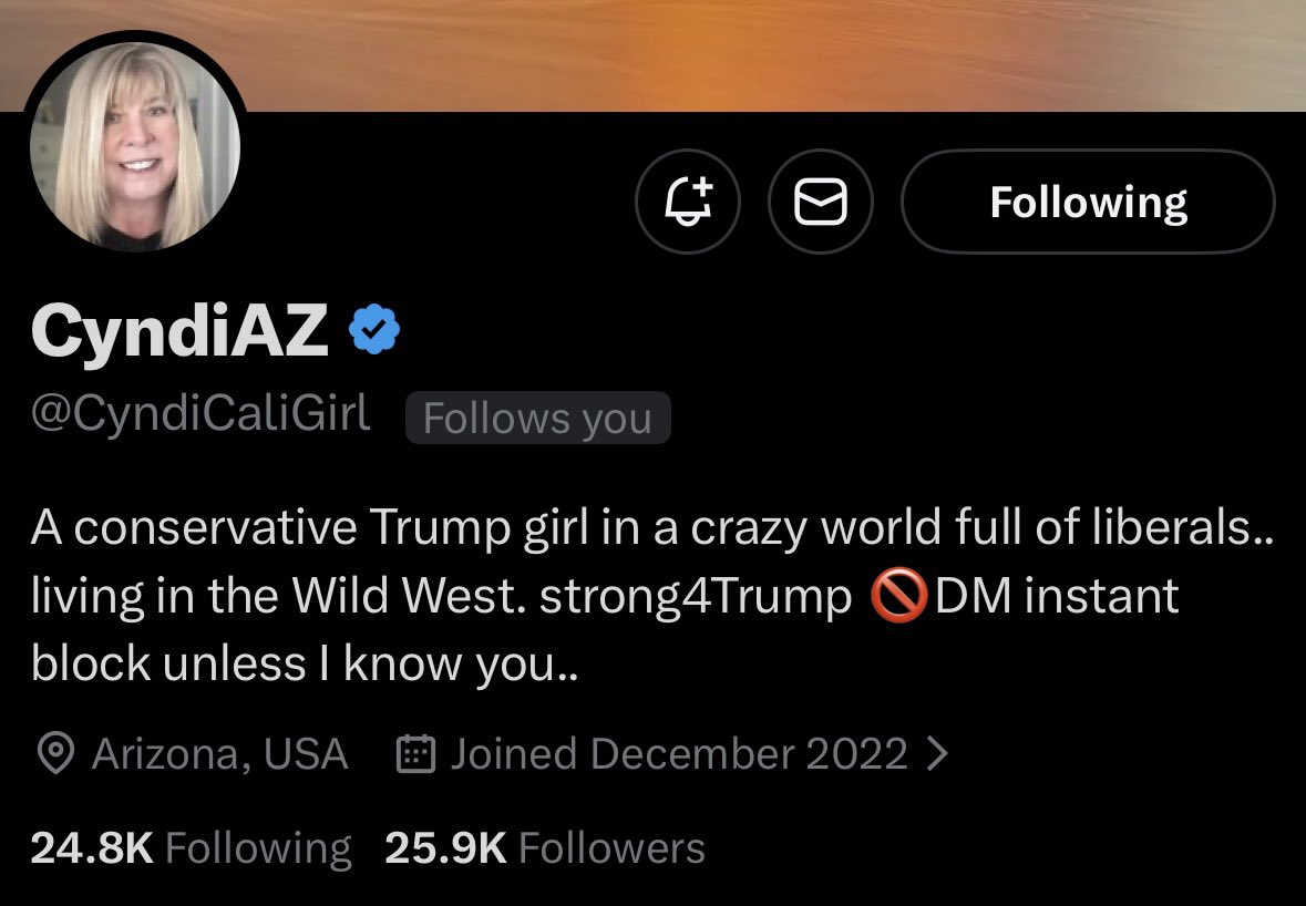 Have y’all met <a href="/CyndiCaliGirl/">CyndiAZ</a>? 

She is conservative and pro-Trump. 
But mostly, she is simply kind. 

Go check her out! 🫶🏻