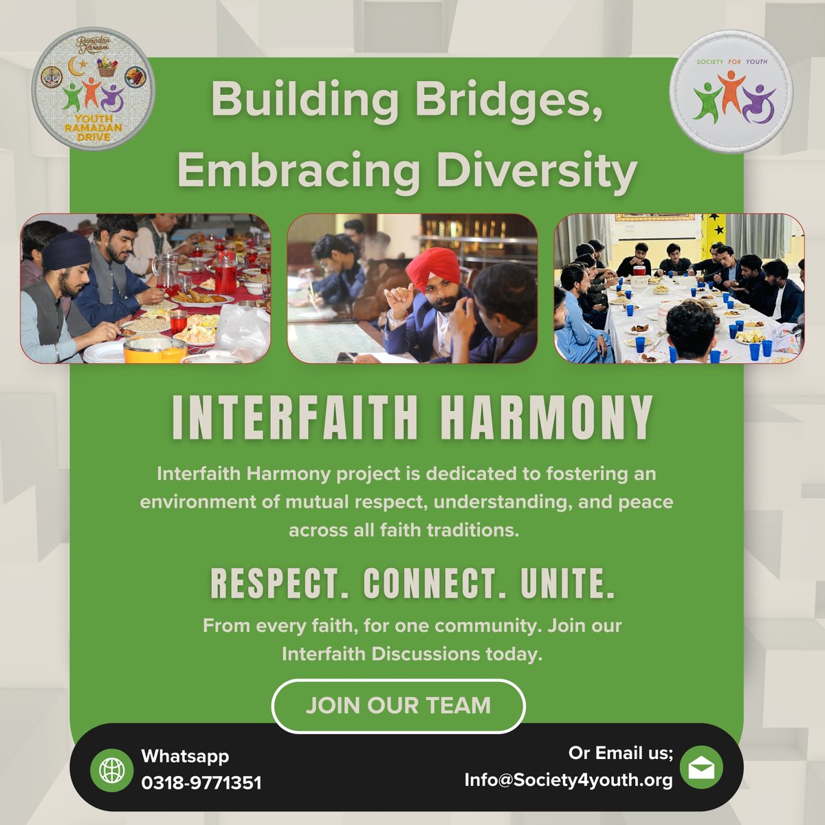 society4youth's tweet photo. Phase 2 (Days 11–20): Interfaith iftars + structured 1:1s. Most participants are under 30. Across 4 religious communities, people map shared issues (public space, safety, youth jobs).

#YouthRamadanDrive #Interfaith #Leadership #Pakistan #SFY #SocietyForYouth https://t.co/3KB4pAPfwo