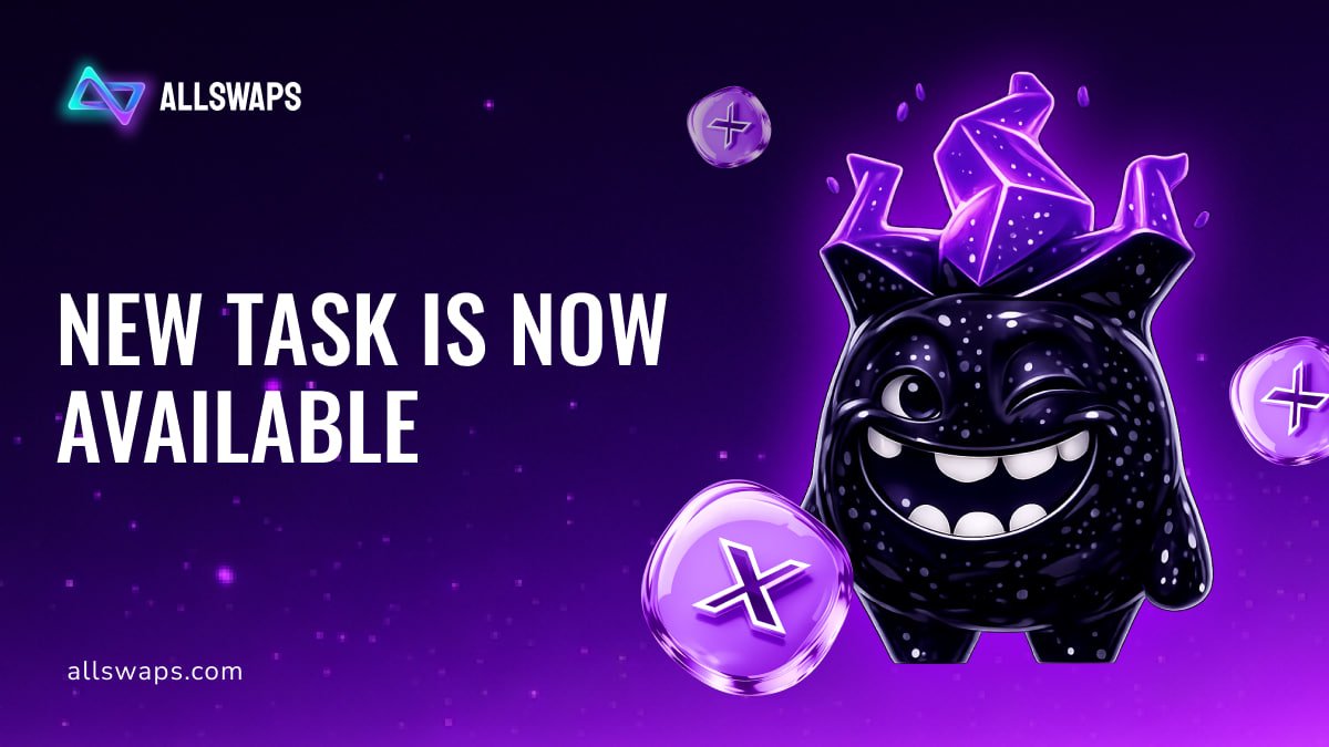➕ Task #3 is now live in the chat

The race for a spot in the Top 10 and the $2,000 prize pool continues. The third task is now available.

What do you need to do?

🎯 Write a thread about the Allswaps project on X (3–5 posts in one thread). Thread creation guide: