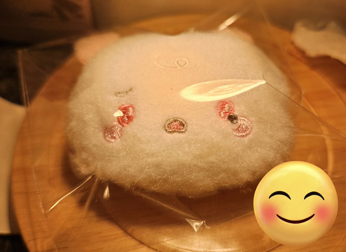 온라인 엠디(카톡선물하기)왔다 가챠 솜뱃지는 베이비미므였다 ㅎㅎ