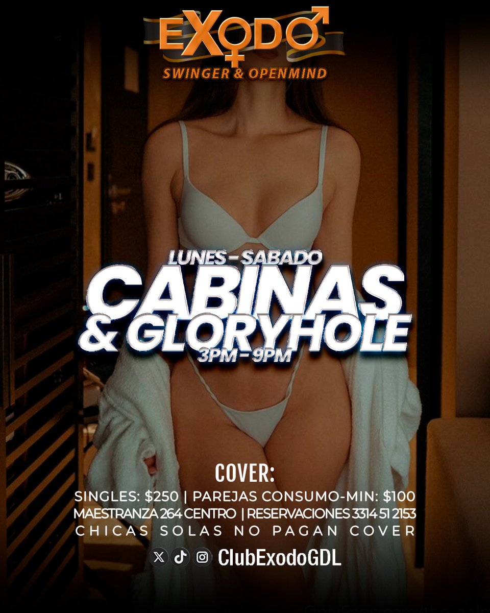🔥¡CABINAS &amp; GLORYHOLE ABIERTOS Y LISTOS PARA TI! 🔥

Entra solo, mete lo que quieras por el agujero y déjate mamar o follar sin ver caras… solo placer puro y anónimo. Singles $250 | Parejas consumo mín. $100 ¡Ven a descargar todo lo que traes guardado, nadie te juzga aquí!
