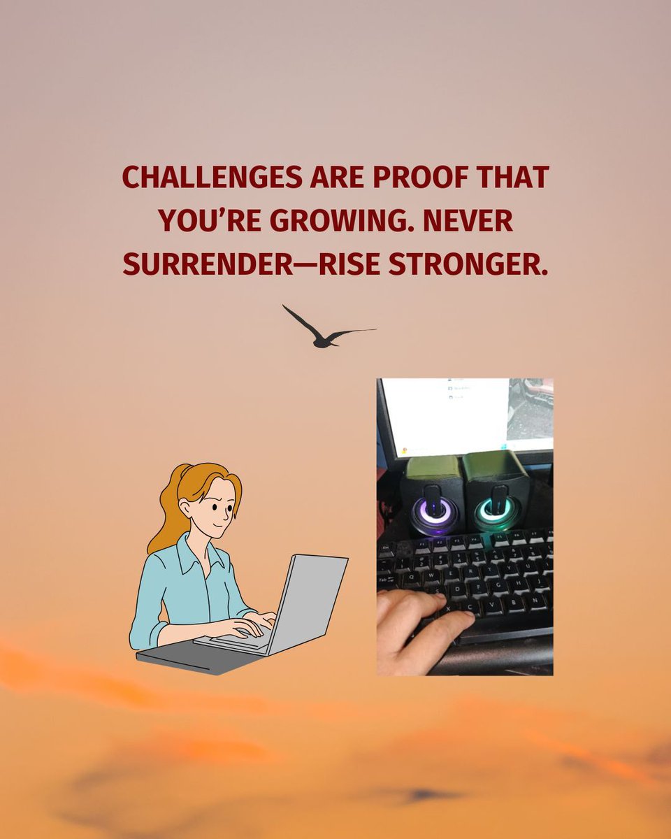 LenWICO's tweet photo. Life may test you, but giving up is never the answer. Challenges are proof that you’re growing. Never surrender—rise stronger.

#NoSurrender
 #StillStanding
 #KeepTheFaith
 #OneStepAtATime https://t.co/HbMK2mXWrx