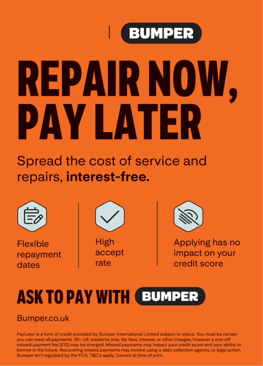 ChiswickBikes's tweet photo. 🔧 Repair Now, Pay Later (because who needs stress??)

✅ Choose from flexible repayment dates  
✅ High acceptance rates
✅ Apply without burdening your credit score

Click here for more info: https://t.co/oBykRTqCnU

#RepairNowPayLater #ChiswickHonda #NortonWayGroup https://t.co/m0zawIKZSK