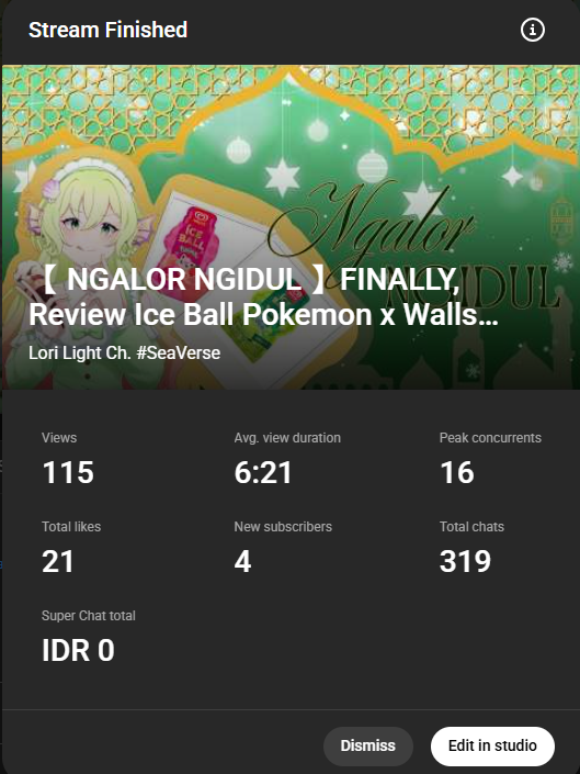 Yeyeyeye! Otsuraito~! 

Terima kasih semuanya, ga nyangka akhirnya bisa beli VGA hehe. And btw, Pokemon Ice Ball nya enak kok, seger!