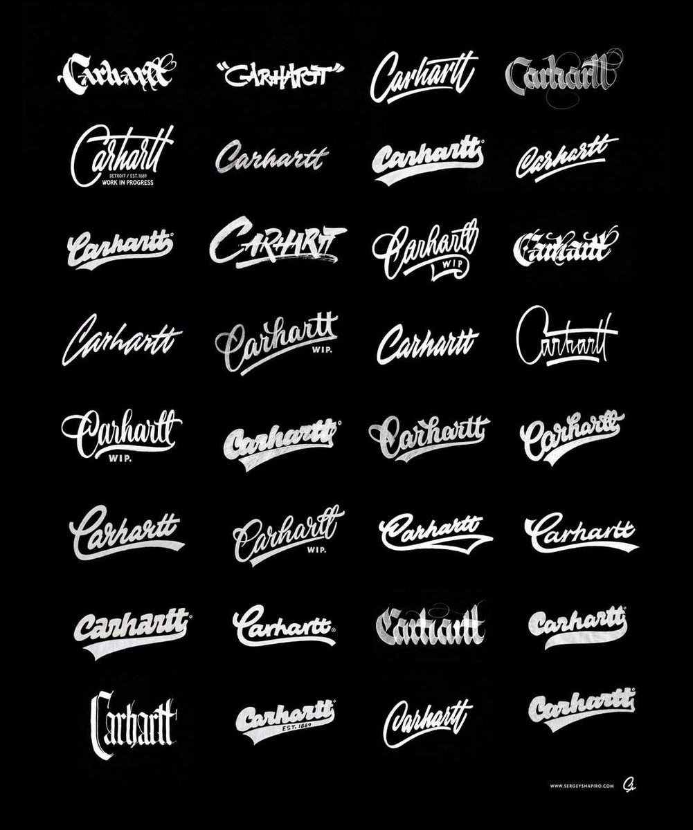 Here's a bunch of rought sketches I did when I was working on a series of letterings for 6 various season collections by <a href="/CarharttWIP/">Carhartt WIP</a> 

It's just a small part of what I did actually.

#carhartt #carharttwip #calligraphy #lettering #sketch #process