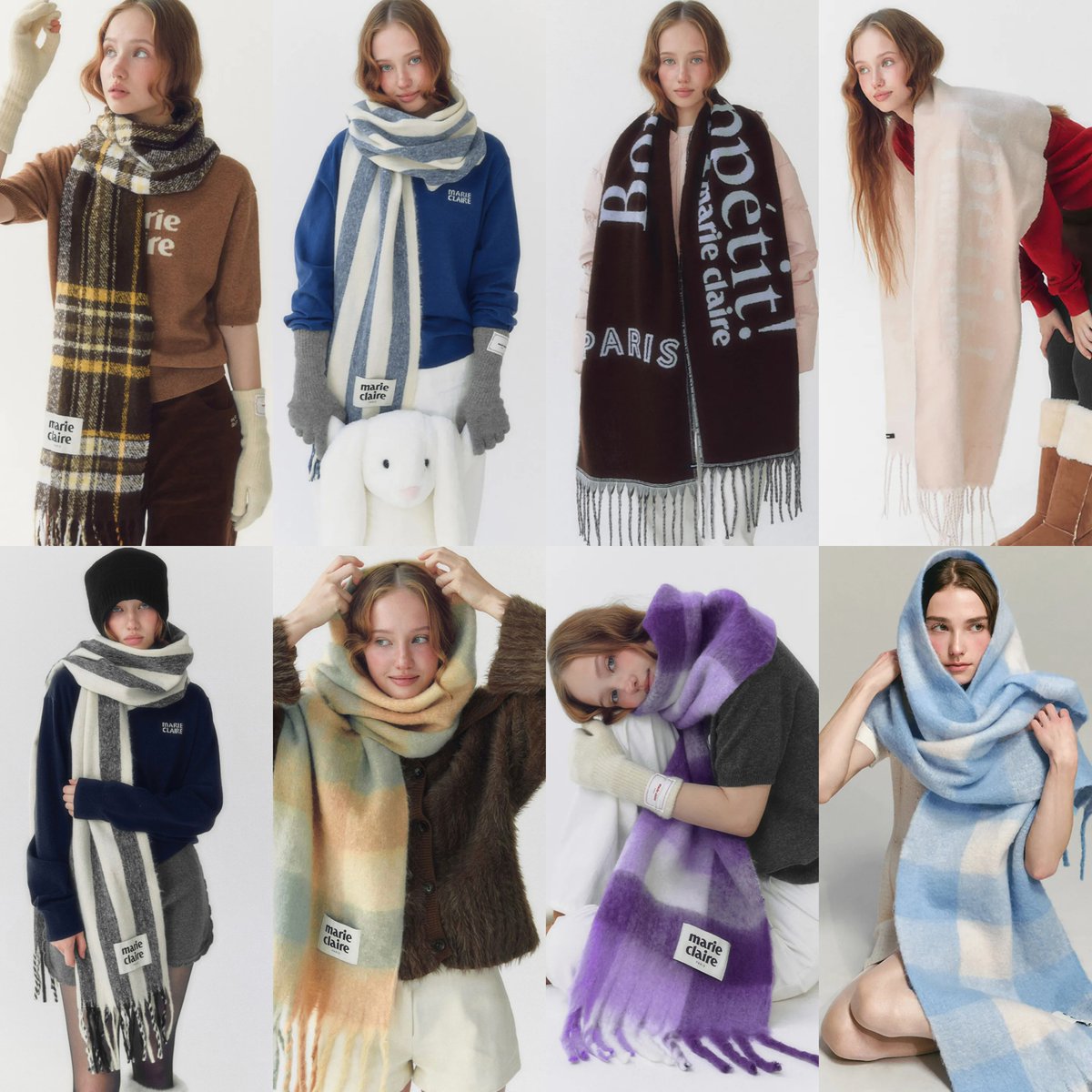 แรงมากก ผ้าพันคอ marie claire มาลด after sale 80% เฉพาะสีตามรูปนี้ ─ เรือ 390฿ แอร์ 480฿ free ems ลดแค่วันเดียวน้า เอ้บด่วนนน 🧣❄️