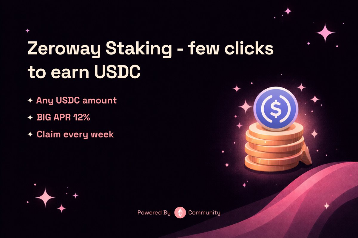 blessedw_o's tweet photo. Just a quick reminder: @Zeroway_io Pool #staking is live and always ready for you!🔄

#Stake your assets, relax, and watch your #rewards grow every week. It’s that  simple-community-powered and proportionally fair. Don’t let your #crypto sit idle.💎

#Zeroway #PassiveIncome #DeFi https://t.co/3el343e4Nb