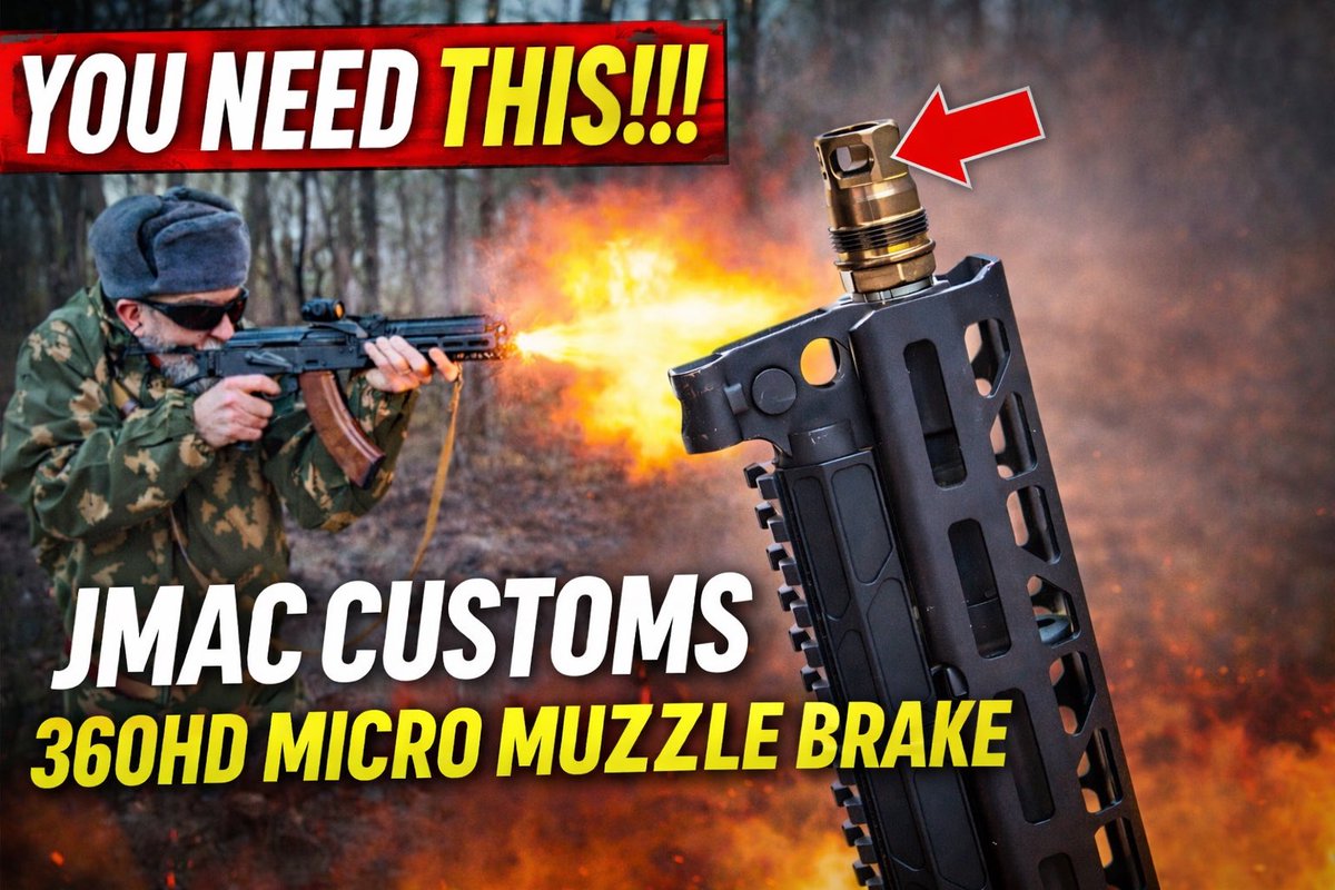 christian_grest's tweet photo. Check out the new 360HD Micro from JMAC Customs! Video live on the channel. #jmaccustoms #ak47 #draco #fireball #suppressor
https://t.co/S5ese8UgYY https://t.co/l5vJMGfaXn
