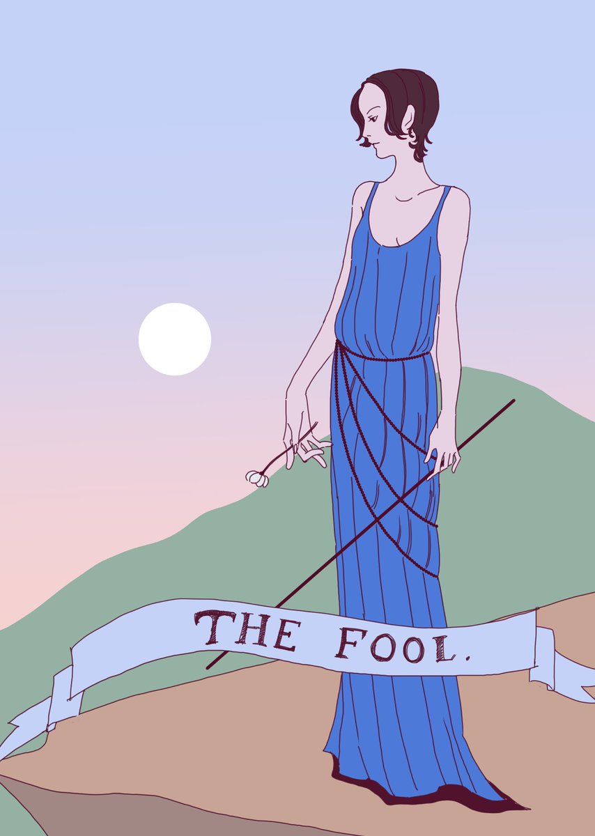 zouki_chan's tweet image. THE FOOL

 #illustration
 #Tarotcards
  #art