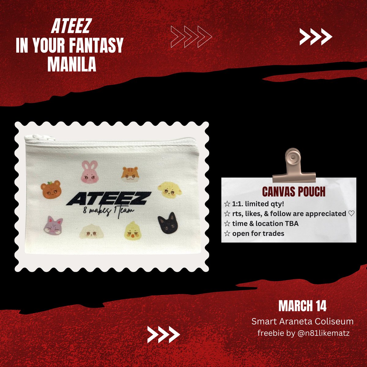 ⋆˚꩜｡ ATEEZ In Your Fantasy Manila freebie by: <a href="/n81likematz/">anne ꕤ𖤐</a> 🎱✨

☆ 1:1. limited qty!
☆ rts, likes, &amp; follow are appreciated ♡
☆ time &amp; location TBA
☆ open for trades

#ATEEZ #에이티즈 #InYourFantasy_MNL #ATEEZinManila