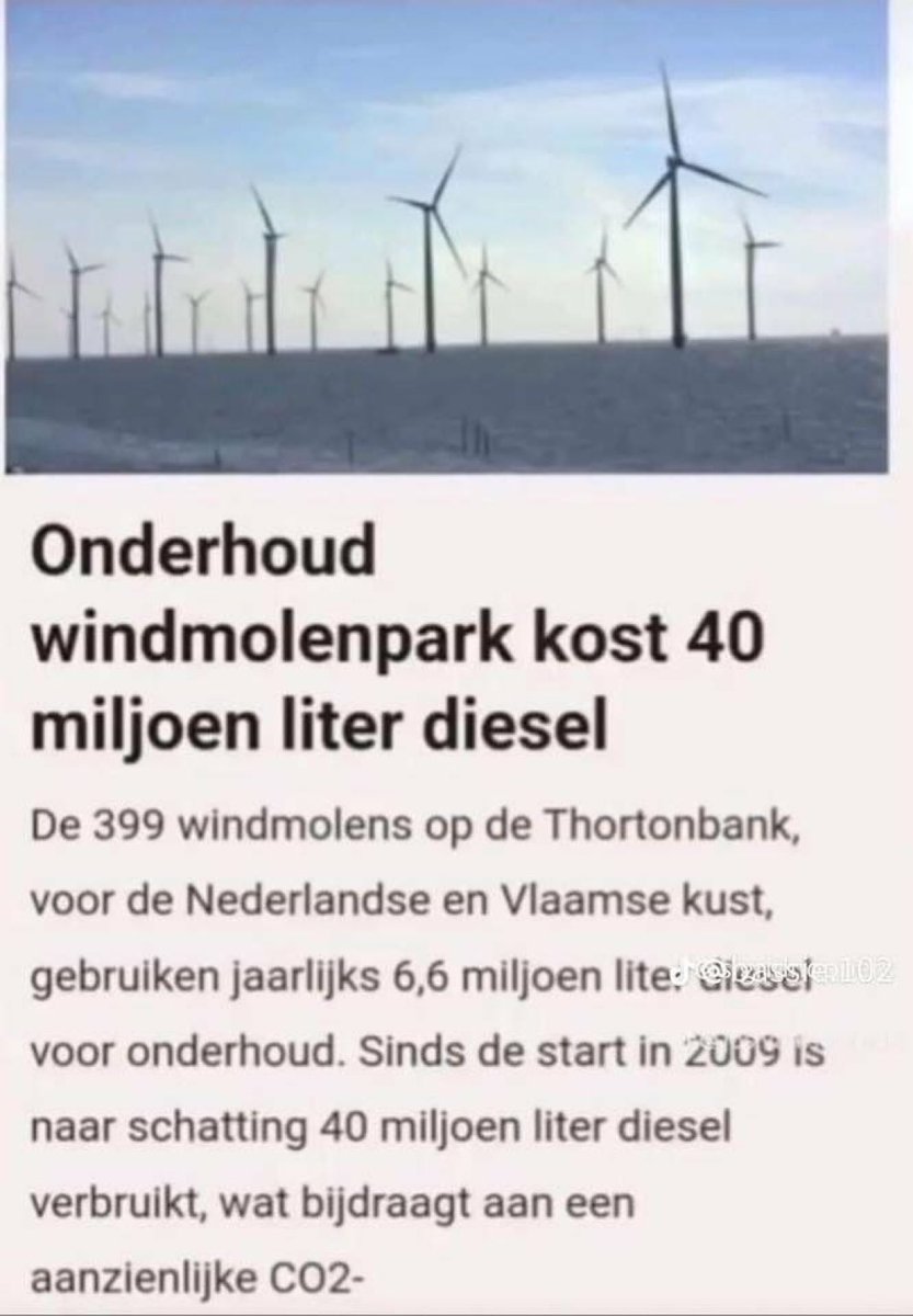 Gelukkig gaat de overheid voor maar liefst 60 miljard in milieuvriendelijke windmolens investeren👇