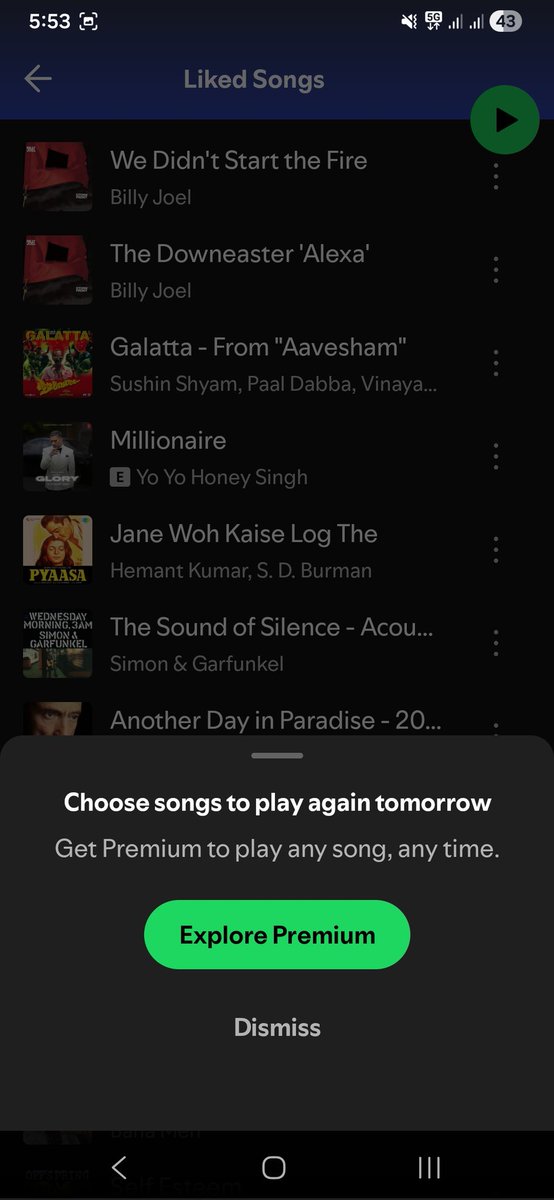 SebastianJoy's tweet photo. Dick move @spotifyindia @Spotify https://t.co/6bMwTUIiaI