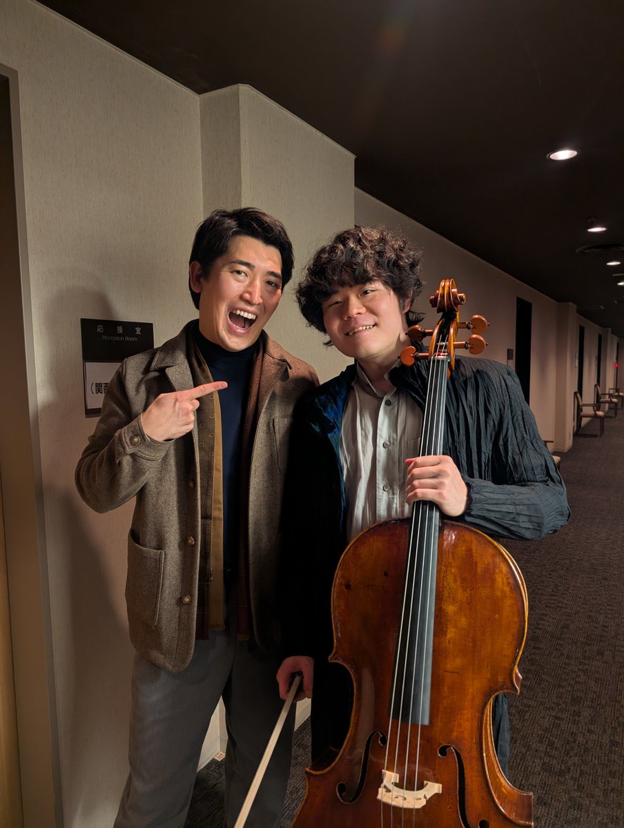 兵庫で本番終了！🫱🪄 そのままダッシュでシンフォニーホールへ。関西フィル×上野通明くん🎻最高の演奏でした！