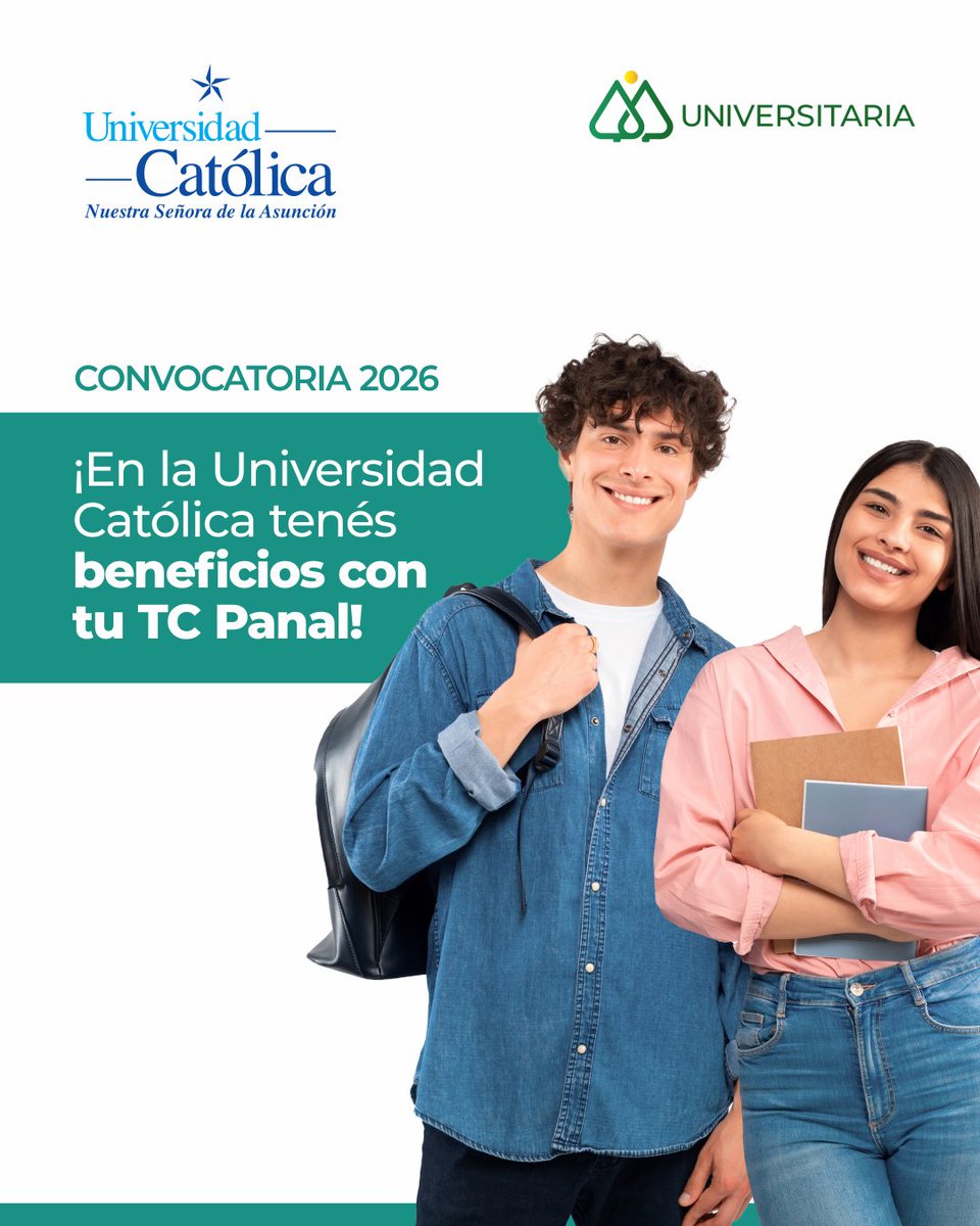 PyUniversitaria's tweet photo. Pagá tu matrícula, cuota mensual o semestre en la Universidad Católica directamente desde tu App Universitaria a través del QR con tus Tarjetas de Crédito y accedé hasta 25% de descuento + 10 cuotas sin intereses.

Universitaria, socios de tu vida🤝 https://t.co/ngy28Zi5BS