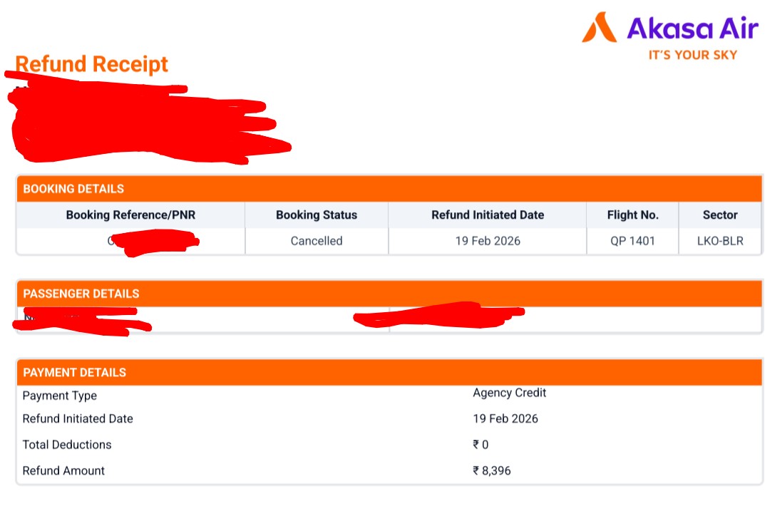 s_prabhat1's tweet photo. Absolute robbery!!!
Akasa Air cancels my flight (LKO-BLR). They refund the full amount to Cleartrip. But @Cleartrip wants to KEEP ₹1,350 as a "convenience fee"?
Where is the convenience in a cancelled flight? Why should I pay for @AkasaAir failure?  🧵👇 https://t.co/1VDdcP4SGr