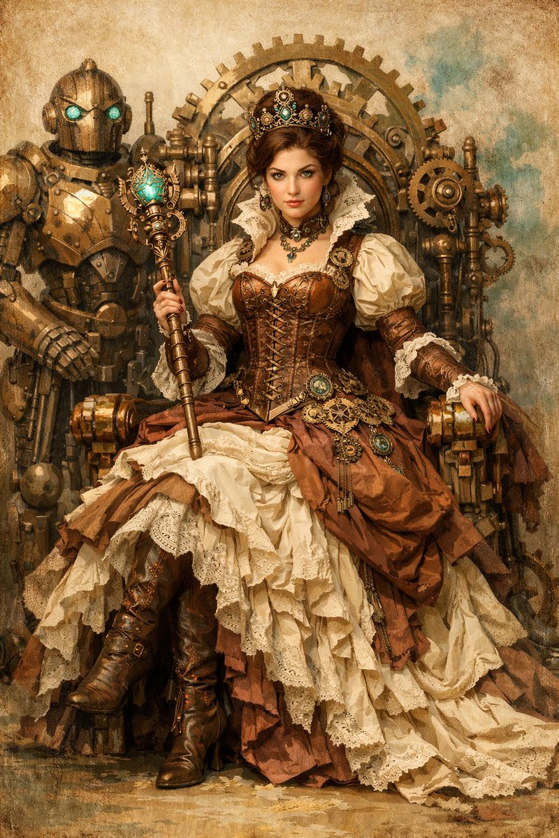 Art Odyssey Creative Challenge - Steampunk Royalty 
Crowned in brass and brilliance — but which reigns supreme?
#steampunk
Created <a href="/budgetpixel/">BudgetPixel AI</a> budgetpixel.com/p/10829