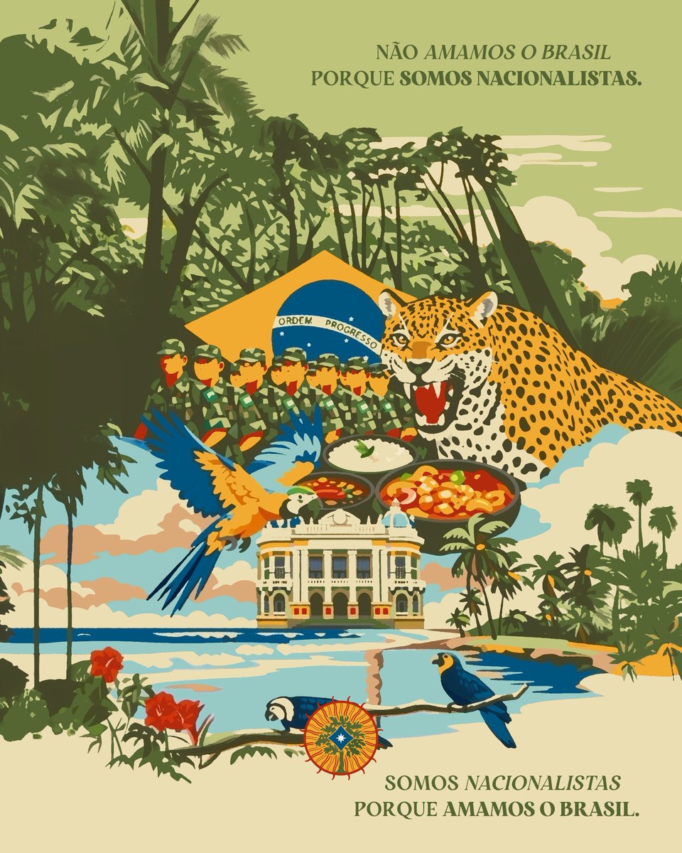 Não amamos o Brasil porque somos nacionalistas.

Somos nacionalistas porque amamos o Brasil.