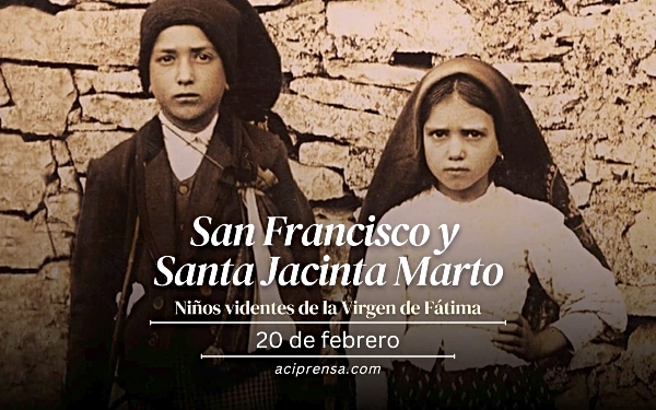 SANTORAL 20 DE FEBRERO: SANTOS FRANCISCO Y JACINTA MARTOS, Videntes de la Virgen de Fátima.
webcatolicodejavier.org/VFpastorcitos.…