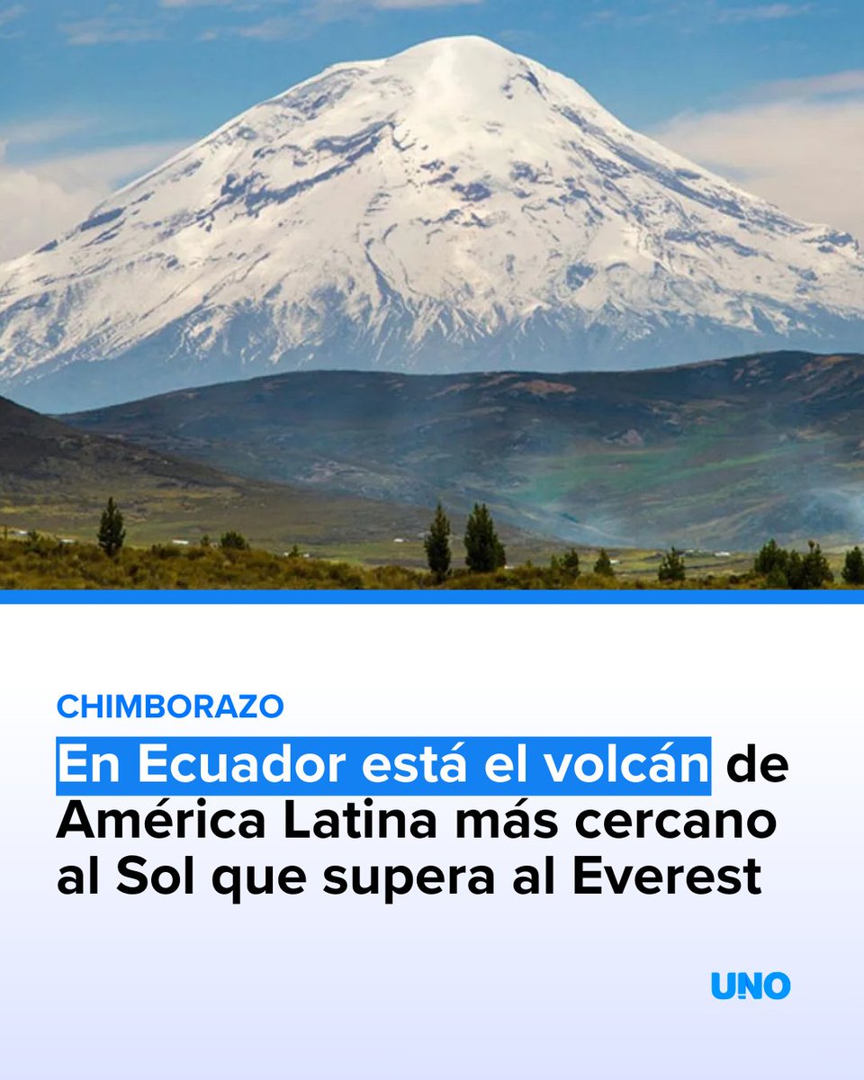 👉CORDILLERA DE LOS ANDES

- El volcán del Chimborazo, situado en Ecuador, alcanza los 6.263 metros sobre el nivel del mar, una cifra menor comparada con los 8.849 metros del Everest. Sin embargo, la Tierra no es una esfera perfecta. Debido a su rotación, esta maravilla de