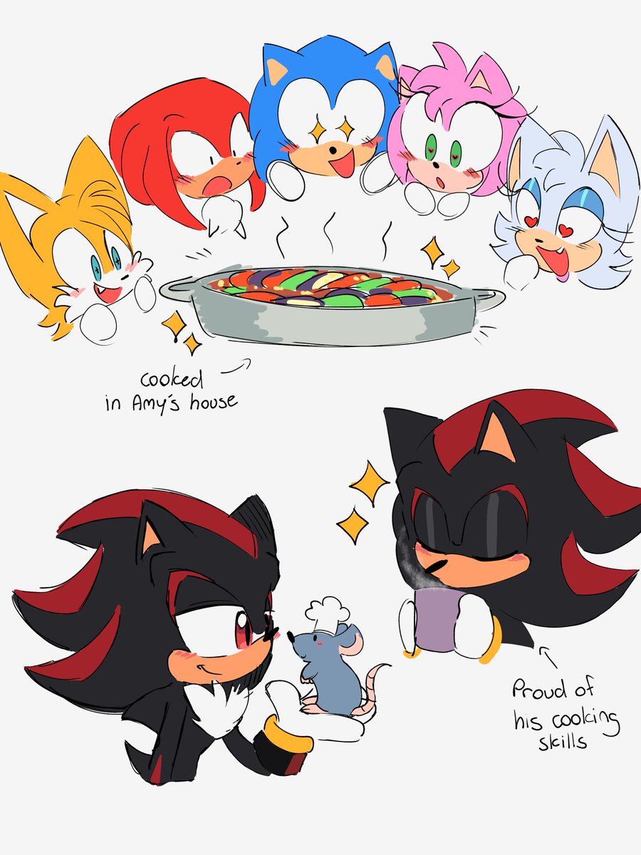 r4tzismyth's tweet photo. They say anyone can cook, right? 👀 #SonicTheHedgehog #ShadowTheHedgehog #sonicfanart #shadowfanart https://t.co/y2oIhK0uom