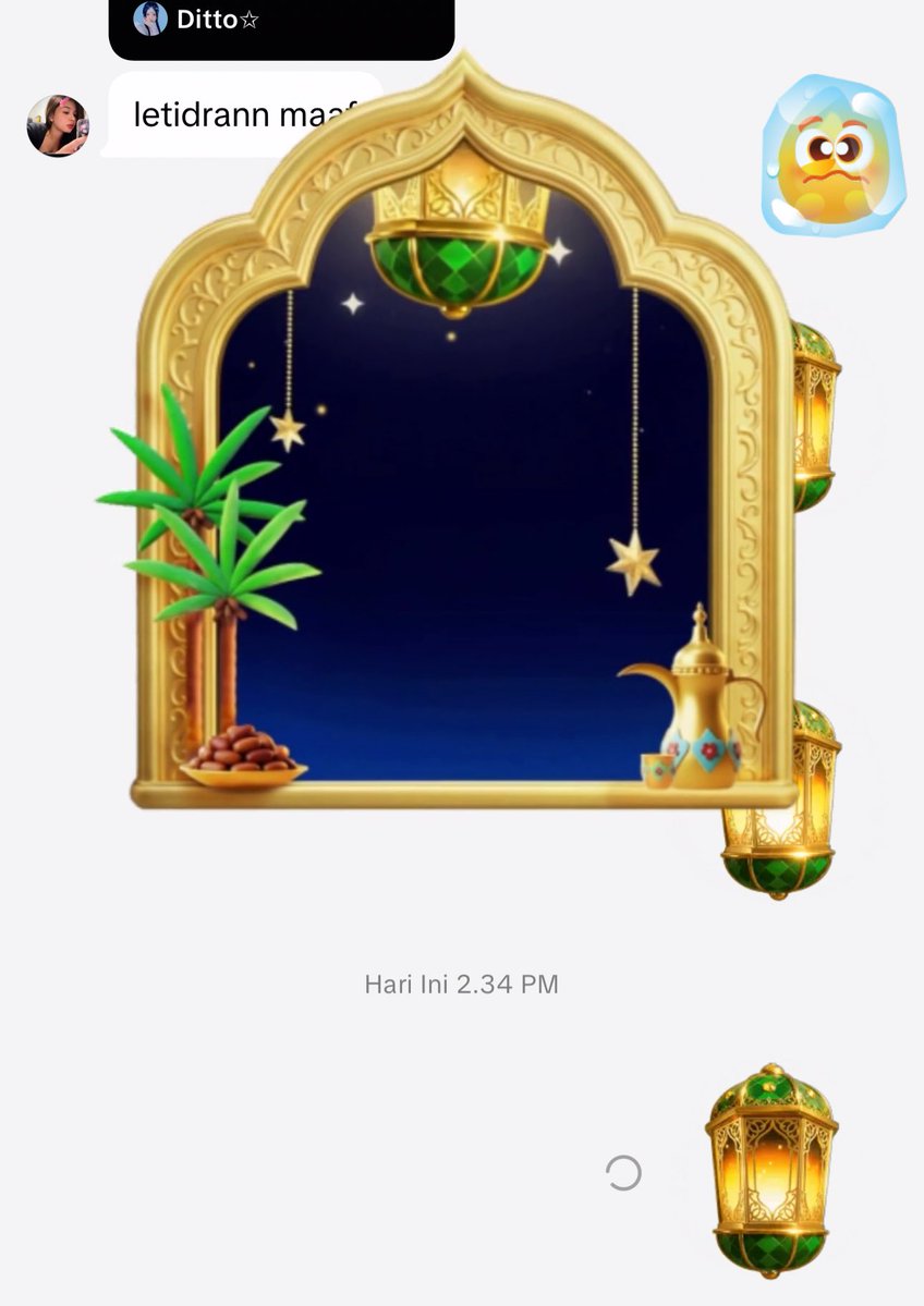 gw selama ramadhan…. nyalain streak pake stiker selamat ramadhan ke smua org 😭