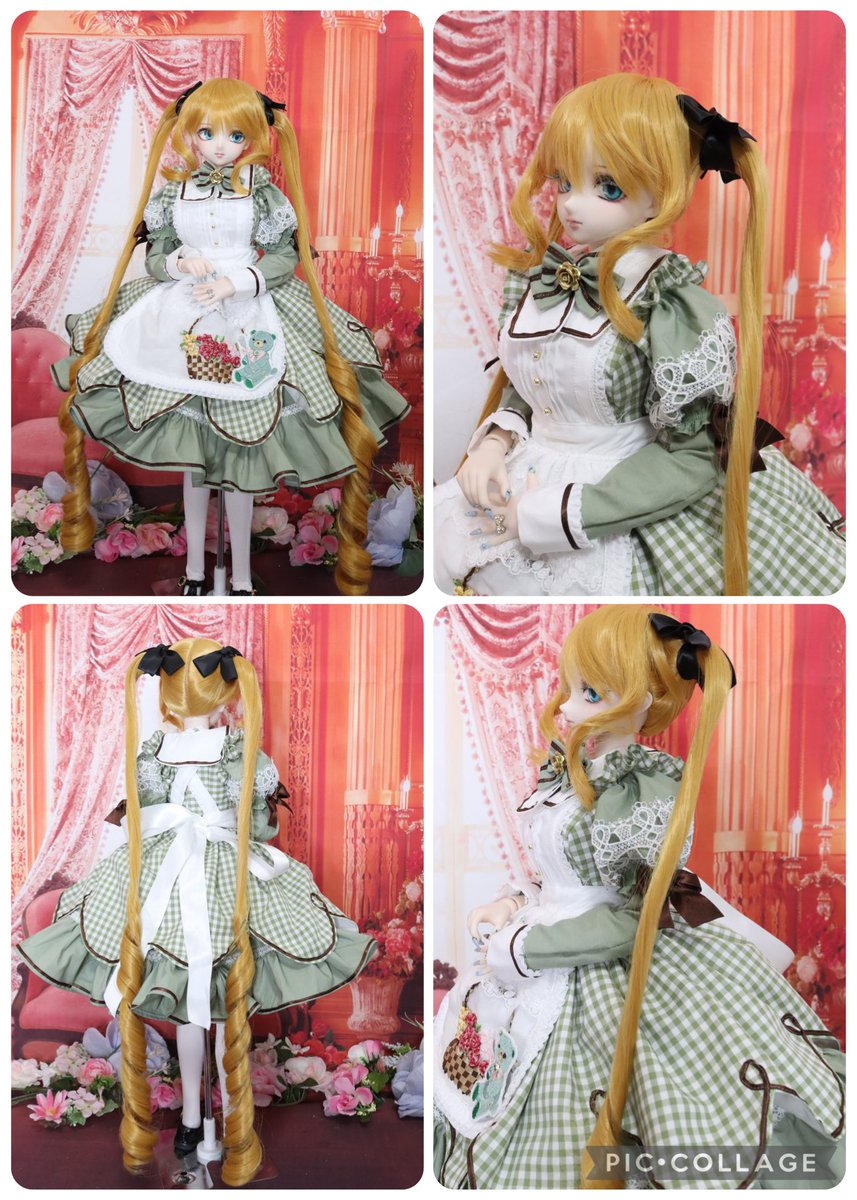 あのめ洋裁店×姫りんご】DD／SDサイズ推奨 メイドドレス＆ウィッグ