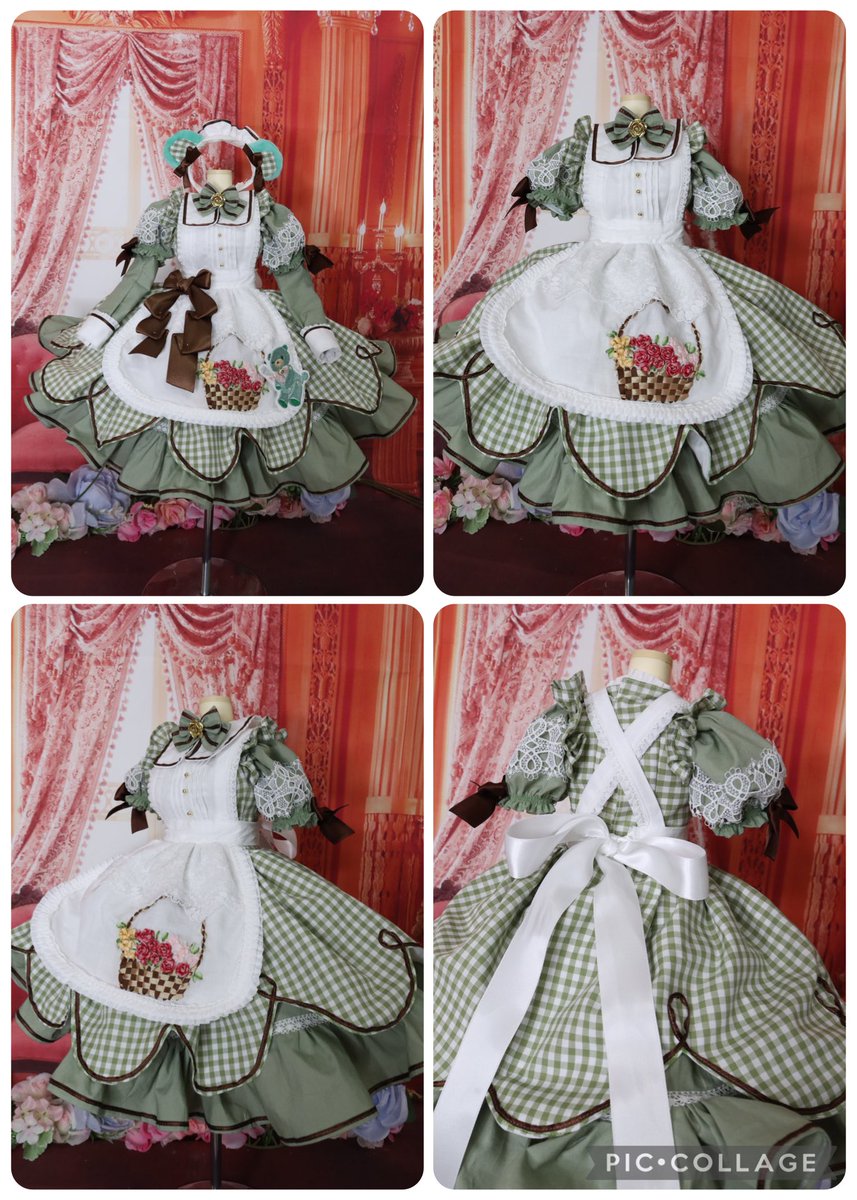 あのめ洋裁店×姫りんご】DD／SDサイズ推奨 メイドドレス＆ウィッグ