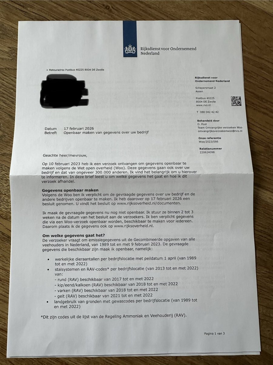 Zojuist heb ik bezwaar ingediend tegen het Woo verzoek tot openbaarmaking bedrijfsgegevens (zie foto). Is via eLoket niet veel werk. Indien je inspiratie nodig hebt als motivering van het bezwaar, stuur me een PB. Op naar 300 duizend bezwaarschriften!